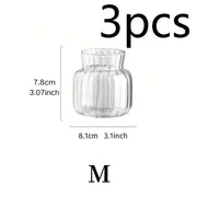 1/2/3pcs Nordic Creative Transparent Vases Glass Bottle Flower Pot Hydroponic Terrarium Arrangement Container Table Vase Decor