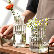 1/2/3pcs Nordic Creative Transparent Vases Glass Bottle Flower Pot Hydroponic Terrarium Arrangement Container Table Vase Decor