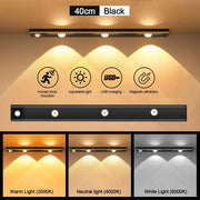 Motion Sensor Light LED Sensor Lamp Wireless Ultra Thin USB LED For Kitchen Cabinet Bedroom Wardrobe Indoor Lighting Night Light