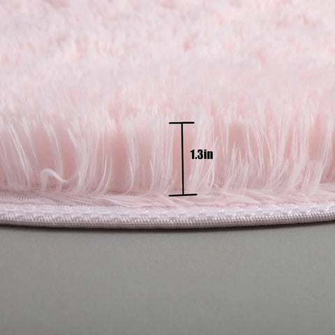 Super Soft Plush Round Rug Mat Fluffy White Carpets For Living Room Home Decor Bedroom Kid Room Decoration Salon Thick Pile Rug