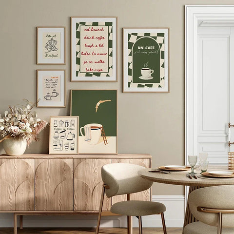 Funny Coffee Club Diver Abstract Canvas Prints Poster Modern Minimalism Art Prints Kitchen Wall Art Home Decor Art Poster Gifts