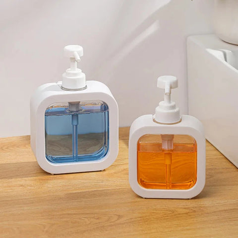 1PC Large Capacity Transparent Soap Dispenser Bottle with Press Pump for Kitchen Bathroom Travel