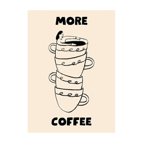 Funny Coffee Club Diver Abstract Canvas Prints Poster Modern Minimalism Art Prints Kitchen Wall Art Home Decor Art Poster Gifts