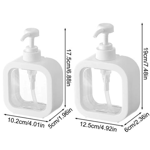 1PC Large Capacity Transparent Soap Dispenser Bottle with Press Pump for Kitchen Bathroom Travel