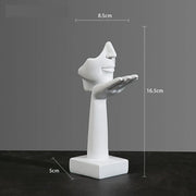 Resin Abstract Mask Statues European Miniature Figurines for Interior Home Office Study Desktop Figure Ornament Decor Gift