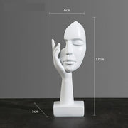 Resin Abstract Mask Statues European Miniature Figurines for Interior Home Office Study Desktop Figure Ornament Decor Gift