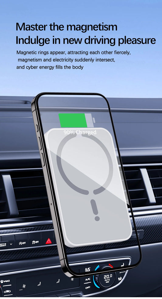 🚗 Wireless Car Charger with GPS Mount – Drive Smarter, Charge Faster!