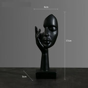 Resin Abstract Mask Statues European Miniature Figurines for Interior Home Office Study Desktop Figure Ornament Decor Gift