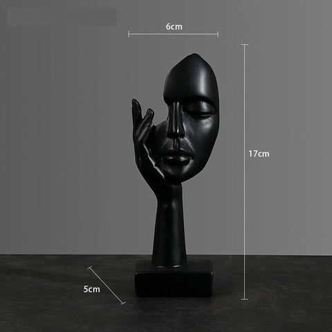 Resin Abstract Mask Statues European Miniature Figurines for Interior Home Office Study Desktop Figure Ornament Decor Gift