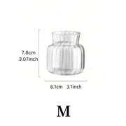 1/2/3pcs Nordic Creative Transparent Vases Glass Bottle Flower Pot Hydroponic Terrarium Arrangement Container Table Vase Decor