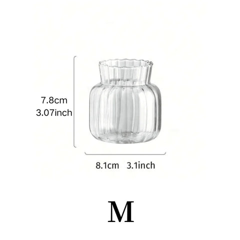 1/2/3pcs Nordic Creative Transparent Vases Glass Bottle Flower Pot Hydroponic Terrarium Arrangement Container Table Vase Decor
