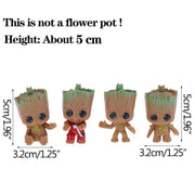 Home Decoration Crafts Miniature Model Office Desktop Display Cartoon Groot Figurines Handicrafts Decor Tree Man Ornament 5CM