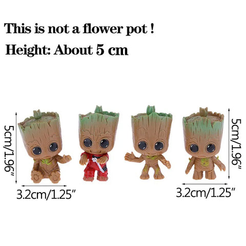 Home Decoration Crafts Miniature Model Office Desktop Display Cartoon Groot Figurines Handicrafts Decor Tree Man Ornament 5CM