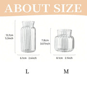 1/2/3pcs Nordic Creative Transparent Vases Glass Bottle Flower Pot Hydroponic Terrarium Arrangement Container Table Vase Decor