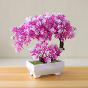 Artificial Plants Bonsai Simulated Tree Potted Plants Fake Flowers Table Potted Ornaments