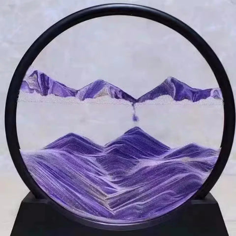 3D Hourglass Quicksand Moving Sand Art Picture Round Glass Deep Sea Sandscape Craft Flowing Painting Office Home Decor Gift New